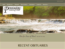 Tablet Screenshot of penningtonfuneralhome.com